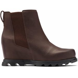 Sorel Brown Chelsea Wedge Ankle Boots